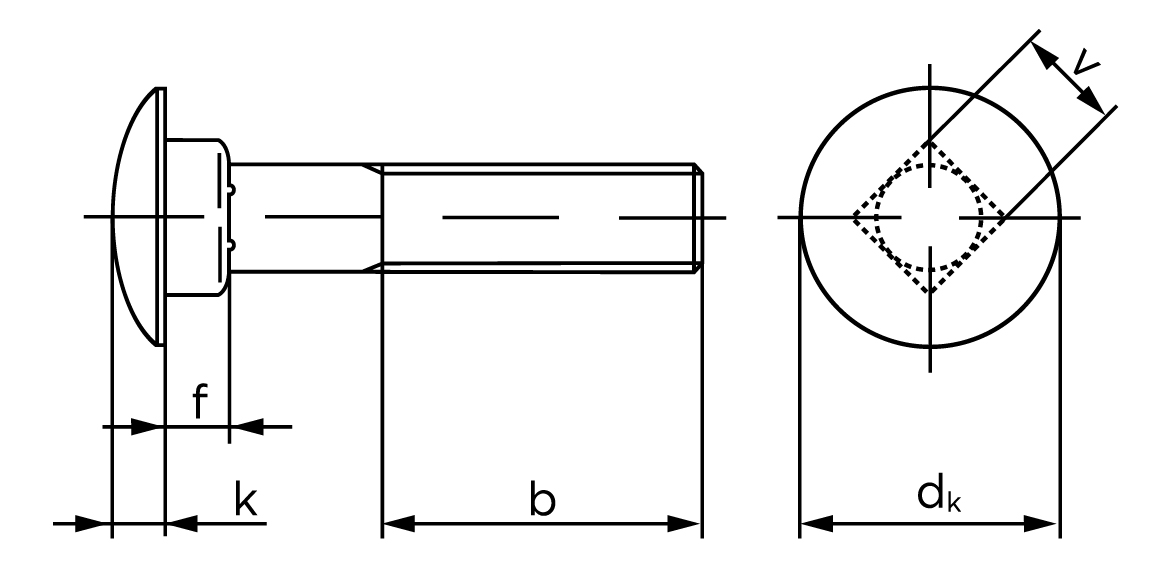 Teknisk tegning af DIN 603